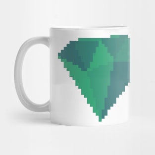 Emerald Gem Pixel Art Mug